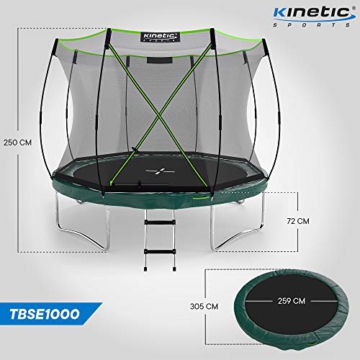 Kinetic Sports Gartentrampolin TBSE1000, 305 cm, grün - 7