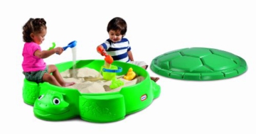 little tikes 173905E3 Schildkröten Sandkasten-Sicheres & Tragbares Sommerspielzeug, Planschbecken und Aufbewahrungsbox für Draußen-Fördert kreatives Spielen-Gartenspielzeug für Kinder ab 12 Monaten - 4