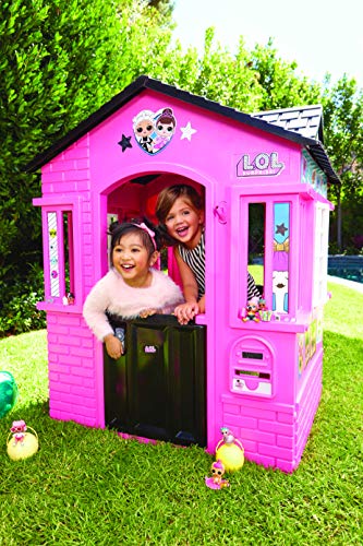 little tikes 650420M Kinder Spielhaus mit Glitzer im L.O.L. Surprise! Design - mit Fenstern und Türen, ideal für drinnen und draußen, extra robust und wetterfest, pink - 2