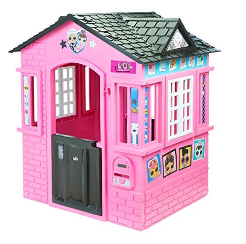little tikes 650420M Kinder Spielhaus mit Glitzer im L.O.L. Surprise! Design - mit Fenstern und Türen, ideal für drinnen und draußen, extra robust und wetterfest, pink - 1
