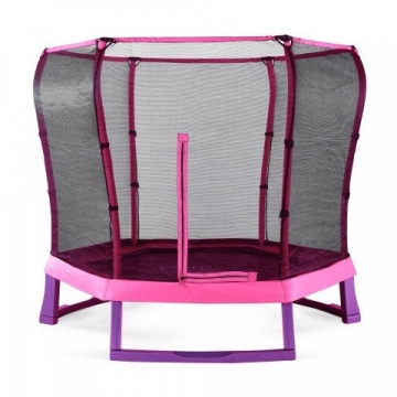 Plum Kinder Trampolin, mit Schutzumrandung, 2,1 m Durchmesser, Blau / Grün - 