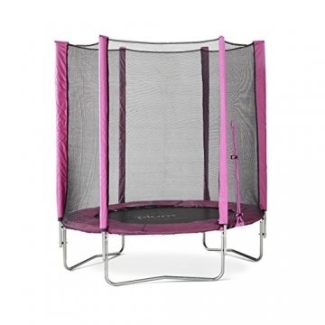 Plum Products Trampolin mit Sicherheitsnetz, Durchmesser 1,8 Meter, rosa -