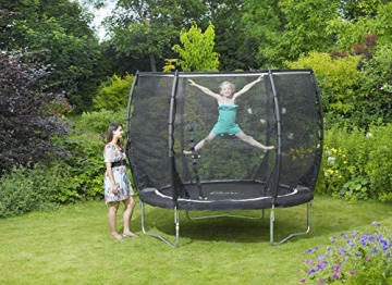 Plum Trampolin für Kinder mit 3G-Sicherheitsnetz, Herren, schwarz, 244 cm - 