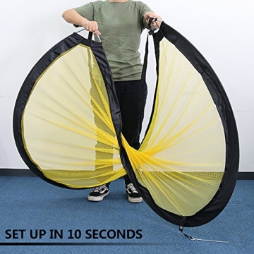 Podiumax 2er Set Fußballtor selbstentfaltend klappbar mit Torwand für Training und Kinder, Pop Up Tor mit Tragetasche, Maße: 4ft (121*81*81cm) - 5