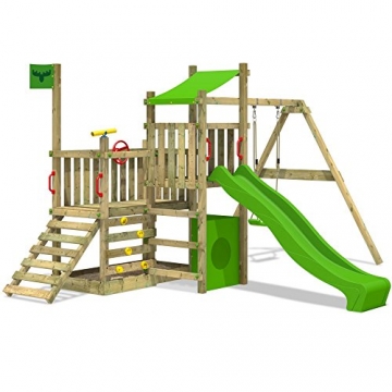 PowerPalm Triple Spielturm Kletterturm Schaukel Baumhaus Holz - 
