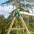 REBO Abenteuer Klettergerüst mit Babyschaukel und Rutsche aus Holz Spielturm Satteldach - 5