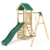 REBO Abenteuer Spielturm mit Schaukel und Rutsche aus Holz Spielturm Satteldach - 1