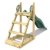 REBO freistehender Rutschturm mit 175 cm Wellenrutsche aus Holz Spielturm | Outdoor Spielzeug | Rutsche Outdoor | Kinderrutsche Garten | Stabile Konstruktion | Lange Lebensdauer - 2