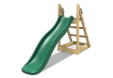 REBO freistehender Rutschturm mit 175 cm Wellenrutsche aus Holz Spielturm | Outdoor Spielzeug | Rutsche Outdoor | Kinderrutsche Garten | Stabile Konstruktion | Lange Lebensdauer - 1