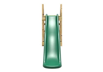 REBO freistehender Rutschturm mit 175 cm Wellenrutsche aus Holz Spielturm | Outdoor Spielzeug | Rutsche Outdoor | Kinderrutsche Garten | Stabile Konstruktion | Lange Lebensdauer - 3