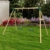 REBO Gartenschaukel aus Holz Schaukel Schaukelsgestell Grün | Kinder Schaukel Outdoor | Einstellbare Schaukelhöhe | Stabile Konstruktion, weiches Gefühl in den Seilen | Lange Lebensdauer - 9
