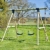 REBO Gartenschaukel mit Kletterleiter aus Holz Schaukel Schaukelgestell | Outdoor Spielzeug Kinderschaukel Kletterseil | Stabile Konstruktion | Lange Lebensdauer - 5