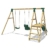 REBO Gartenschaukel-Set aus Holz mit Rutsche Schaukel Spielturm | Kinder Schaukel Outdoor | Babyschaukel und Kinderschaukel | Stabile Konstruktion | Lange Lebensdauer - 4
