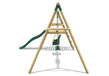 REBO Gartenschaukel-Set aus Holz mit Rutsche Schaukel Spielturm | Kinder Schaukel Outdoor | Babyschaukel und Kinderschaukel | Stabile Konstruktion | Lange Lebensdauer - 5