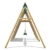 REBO Holzschaukel mit doppelter Kletterwand aus Holz Schaukel Spielturm - 4