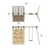 REBO Holzschaukel mit doppelter Kletterwand aus Holz Schaukel Spielturm - 7