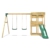 REBO Outdoor Spielturm mit Doppelschaukel, Rutsche aus Holz, Kinder Klettergerüst für den Garten inkl. Ausblicksturm, Kinderspielplatz 223 x 345 x 202 cm - 2