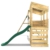 REBO Outdoor Spielturm mit Doppelschaukel, Rutsche aus Holz, Kinder Klettergerüst für den Garten inkl. Ausblicksturm, Kinderspielplatz 223 x 345 x 202 cm - 3