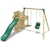 REBO Outdoor Spielturm mit Schaukel, Babyschaukel, Rutsche aus Holz, Kinder Klettergerüst für den Garten inkl. Kletterwand, Kinderspielplatz 342 x 311 x 214 cm - 1