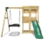 REBO Outdoor Spielturm mit Swing-Schaukel, Rutsche aus Holz, Kinder Klettergerüst für den Garten inkl. Ausblicksturm, Kinderspielplatz 223 x 265 x 202 cm - 3