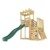 Rebo PlayClimb Outdoor Spielturm mit Rutsche und Kletterwand aus Holz, Kinder Klettergerüst für den Garten inkl. Wellenrutsche, Kinderspielplatz 195 x 251 x 257 cm, Ritterburg mit Turm - 6