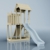 Rebo Spielturm aus Holz mit Wellenrutsche | Outdoor Klettergerüst mit Plattform und Kleterseil - 4
