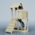Rebo Spielturm aus Holz mit Wellenrutsche | Outdoor Klettergerüst mit Plattform und Kleterseil - 5