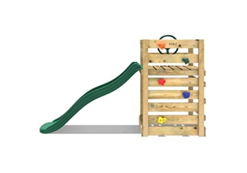 REBO Spielturm mit Rutsche | Abenteuer Serie aus Holz Rutschturm Wellenrutsche | Outdoor Spielzeug Garten | Klettergerüst Outdoor | Stabile Konstruktion | Lange Lebensdauer - 6