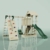 ReboOutdoor Spielturm mit Wellenrutsche | Klettergerüst mit Kinderschaukel, Kletterturm, Kletterwand, Kletternetz | Stabile Konstruktion, Weiches Gefühl in den Seilen - 3
