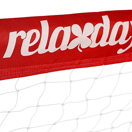 Relaxdays Fußballtor Garten, 2er Set, Kinder & Erwachsene, HBT: 110 x 150 x 75 cm, Metall, stabile Tore für Fußball, rot - 7