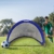 Relaxdays Pop-Up Tor 2er Set, Fußballtore, Tragetasche, 6 Heringe, selbstentfaltend, HxBxT: 87 x 120 x 90 cm, blau - 2