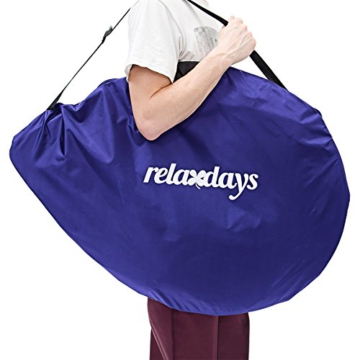 Relaxdays Pop-Up Tor 2er Set, Fußballtore, Tragetasche, 6 Heringe, selbstentfaltend, HxBxT: 87 x 120 x 90 cm, blau - 4