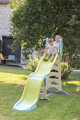 Smoby 2 in 1 Rutsche – Gleitet von 1,70 und 3,60 m – Spiel im Freien für Kinder – ab 2 Jahren – 820200 2-in-1 Wellenrutsche Super Megagliss, grün - 4