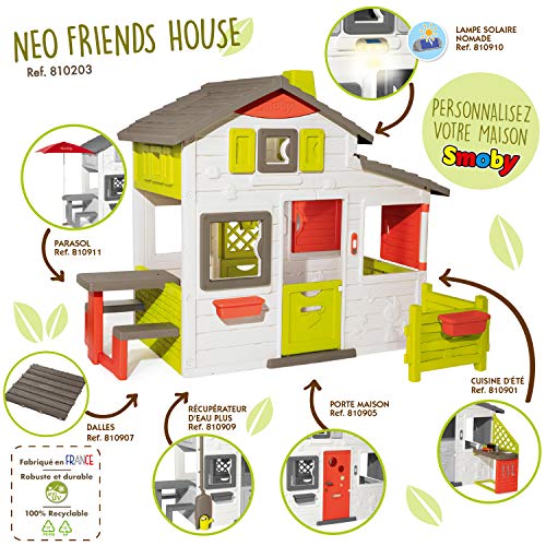 Smoby 810203 - Neo Friends Haus - Spielhaus für Kinder für drinnen und draußen, erweiterbar durch Zubehör, Gartenhaus für Jungen und Mädchen ab 3 Jahren - 2