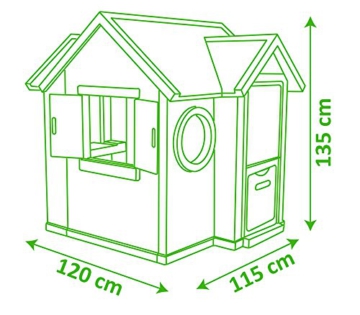 Smoby 810402 Mein Haus, Spielhaus, Kinderspielhaus für Kinder ab 2 Jahren, 120 x 115 x 135 cm - 5