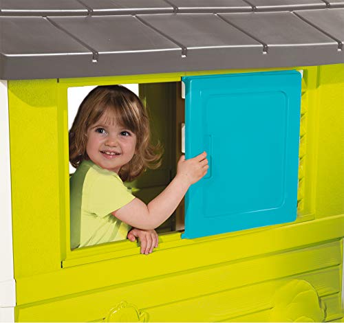 Smoby 810710 – Pretty Haus - Spielhaus für Kinder für drinnen und draußen, erweiterbar durch Zubehör, Gartenhaus für Jungen und Mädchen ab 2 Jahren - 3
