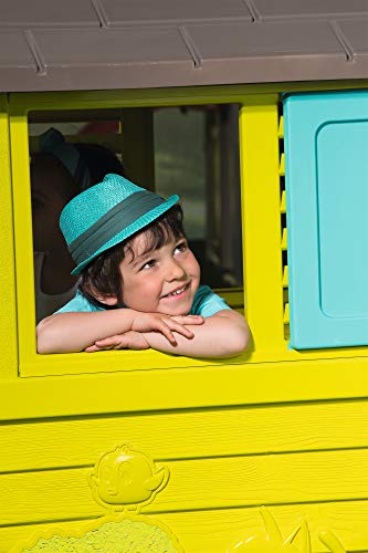 Smoby 810710 – Pretty Haus - Spielhaus für Kinder für drinnen und draußen, erweiterbar durch Zubehör, Gartenhaus für Jungen und Mädchen ab 2 Jahren - 4