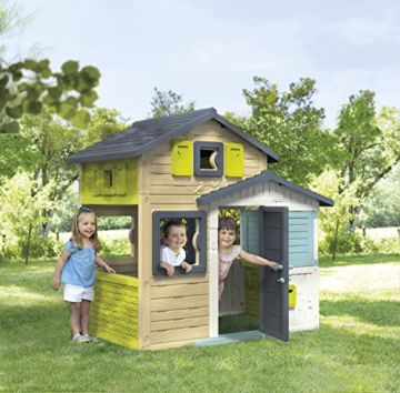 Smoby Maison Friends House Evo - Anti -UV - 175.4x114.3x162 cm - kompatibel mit allen Smoby -Zubehör kompatibel - 3