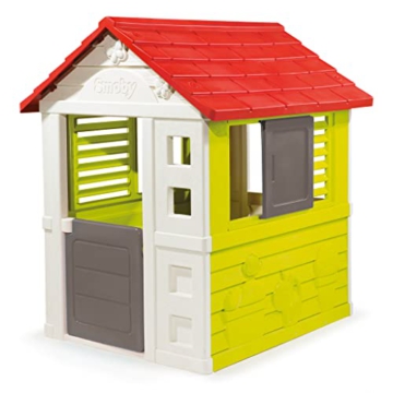 Smoby – Natur Haus - Spielhaus für Kinder für drinnen und draußen, erweiterbar durch Zubehör, Gartenhaus für Jungen und Mädchen ab 2 Jahren - 1