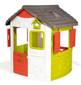 Smoby – Neo Jura Lodge - Spielhaus für Kinder für drinnen und draußen, mit Fenstern, Türen, Vogelhaus, erweiterbar durch Zubehör, für Jungen und Mädchen ab 2 Jahren - 1