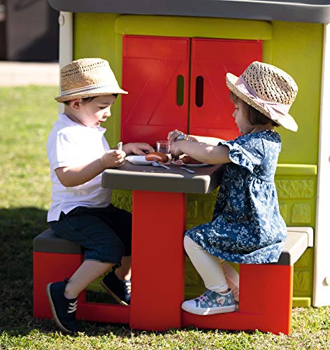 Smoby – Picknicktisch für Smoby Spielhäuser – Zubehör für Spielhaus, Sitzbank mit Tisch, passend für die meisten Smoby Spielhäuser - 3