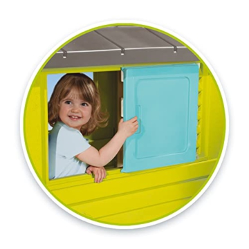 Smoby - Pretty Haus - Spielhaus für Kinder für drinnen und draußen, erweiterbar durch Zubehör, Gartenhaus für Jungen und Mädchen ab 2 Jahren - 2