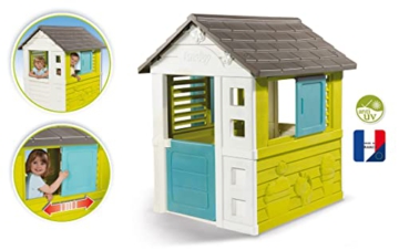 Smoby - Pretty Haus - Spielhaus für Kinder für drinnen und draußen, erweiterbar durch Zubehör, Gartenhaus für Jungen und Mädchen ab 2 Jahren - 4