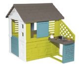 Smoby – Pretty Haus - Spielhaus für Kinder für drinnen und draußen, mit Küche und Küchenspielzeug (17 teilig), Gartenhaus für Jungen und Mädchen ab 2 Jahren - 1