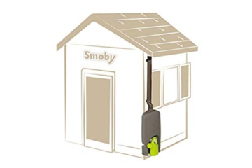 Smoby – Regenfass mit Gießkanne – Zubehör für Smoby Spielhäuse, Sammlung von Regenwasser, mit Regenrinne und Wasserhahn, passend für die meisten Smoby Spielhäuser - 1