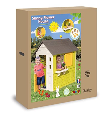 Smoby - Spielhaus Sunny Flower - großes Kinderspielhaus für drinnen und draußen, mit viel Zubehör, für Kinder ab 2 Jahren, Exklusiv, Kunststoff, Mehrfarbig - 6