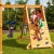 Spielandschaft MAXI FUN GYM Podesthöhe 145/125 cm mit 2,90 m Rutsche Schaukel Brücke - 6