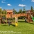Spielanlage "SPIDER LAND" DREI Spieltürme von Fungoo - Podesthöhe 145cm mit Rutsche 290 cm, Schaukel und Holz - 1