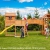 Spielanlage Spielturm "SIZED PLAZA" 145cm Podest Rutsche 290, Schaukel und Holz Fungoo - 1