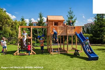 Spielhaus MYSPACE XL -SPIDER- Podesthöhe 125/145 cm 2,90 m Rutsche Schaukel - 1